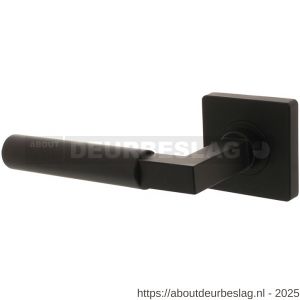 Intersteel 1741 deurkruk gatdeel links Baustil op rozet verdekt 55x55x10 mm met nokken zwart - R26010268 - afbeelding 1