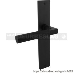 Intersteel 1742 deurkruk gatdeel rechts Baustil op schild rechthoekig 245x45 mm blind zwart - R26010275 - afbeelding 1