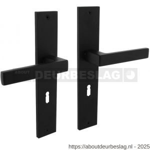 Intersteel Living 1744 deurkruk Hera op schild rechthoekig 245x45 mm sleutelgat 56 mm zwart - R26010302 - afbeelding 1