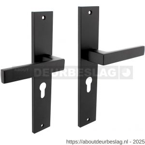 Intersteel Living 1744 deurkruk Hera op schild rechthoekig 245x45 mm profielcilindergat 55 mm zwart - R26010305 - afbeelding 1