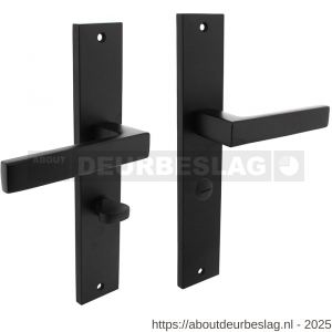 Intersteel Living 1744 deurkruk Hera op schild rechthoekig 245x45 mm WC 63/8 mm zwart - R26010309 - afbeelding 1
