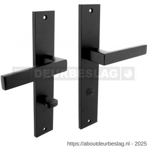 Intersteel 1744 deurkruk Hera op schild rechthoekig 245x45 mm WC 78/8 mm zwart - R26010312 - afbeelding 1