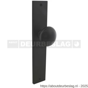 Intersteel Living 2128 knopschild rechthoekig 245x45x8 mm met vaste knop Paddenstoel en wisselstift blind zwart - R26010315 - afbeelding 1
