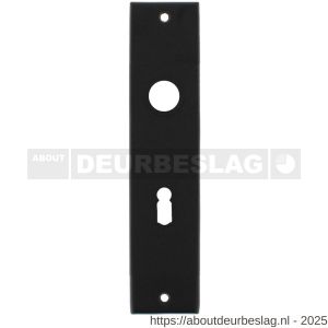 Intersteel 2568 kortschild rechthoekig 181x41x7 mm sleutelgat 56 mm zwart - R26006763 - afbeelding 1