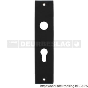 Intersteel 2568 kortschild rechthoekig 181x41x7 mm profielcilindergat 55 mm zwart - R26006765 - afbeelding 1