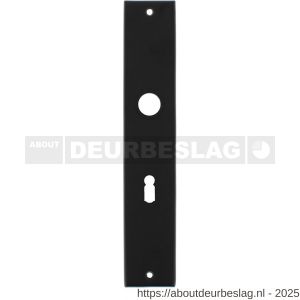 Intersteel 2577 langschild rechthoekig 236x44x6 mm sleutelgat 56 mm mat zwart - R26006772 - afbeelding 1