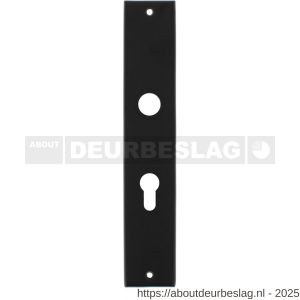 Intersteel 2577 langschild rechthoekig 236x44x6 mm profielcilindergat 55 mm mat zwart - R26006774 - afbeelding 1
