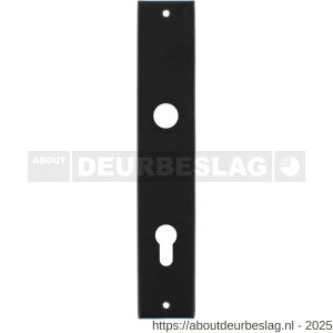 Intersteel 2577 langschild rechthoekig 236x44x6 mm profielcilindergat92 mm mat zwart - R26006776 - afbeelding 1