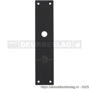Intersteel 2688 schild renovatie rechthoekig 250x55x2 mm WC 63/8 mm RVS-mat zwart - R26008263 - afbeelding 1