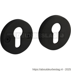 Intersteel 3175 cilinderrozetten éénzijdig verdekt diameter 55x8 mm met nokken diameter 8 mm PVD zwart - R26011352 - afbeelding 1