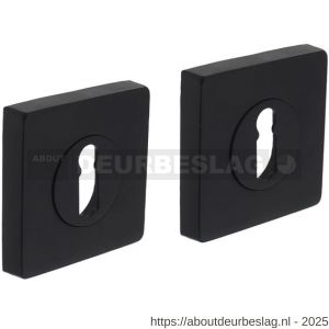Intersteel Living 3185 sleutelrozetten verdekt 55x55x10 mm met nokken zwart - R26011003 - afbeelding 1