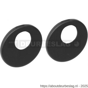 Intersteel 3431 rondcilinderrozetten verdekt diameter 53x5 mm structuur zwart - R26011353 - afbeelding 1