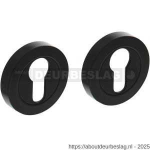 Intersteel Living 3476 cilinderrozetten verdekt diameter 52x10 mm met nokken zwart - R26011008 - afbeelding 1