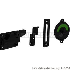 Intersteel Living 3701 WC-overslag vlak en groen-rood indicatie mat zwart - R26009172 - afbeelding 1