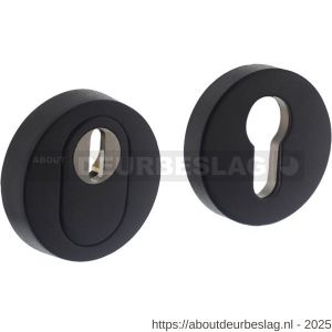 Intersteel Living 3755 SKG3 veiligheidsrozetten rond verdekt diameter 52x12 mm profielcilindergat met kerntrekbeveiliging structuur zwart - R26007704 - afbeelding 1