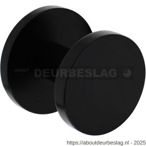 Intersteel Living 3929 voordeurknop plat diameter 55 mm op achterplaat diameter 60 mm éénzijdige montage aluminium zwart - R26008292 - afbeelding 1