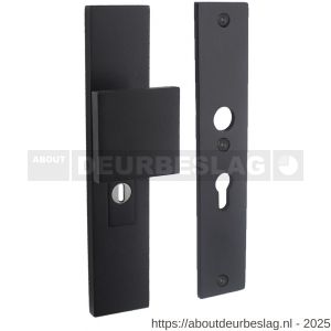 Intersteel 3962 SKG3 veiligheidsschilden rechthoekig 250x50 mm met greep profielcilindergat 55 mm met kerntrekbeveiliging structuur zwart - R26008298 - afbeelding 1