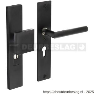 Intersteel Living 3962 SKG3 veiligheidsbeslag rechthoekig 250x50 mm greep-kruk Jura profielcilindergat 55 mm met kerntrekbeveiliging structuur zwart - R26008299 - afbeelding 1