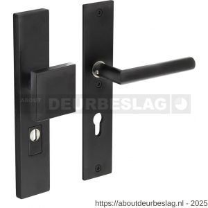 Intersteel Living 3962 SKG3 veiligheidsbeslag rechthoekig 250x50 mm greep-kruk Jura profielcilindergat 72 mm met kerntrekbeveiliging structuur zwart - R26008300 - afbeelding 1
