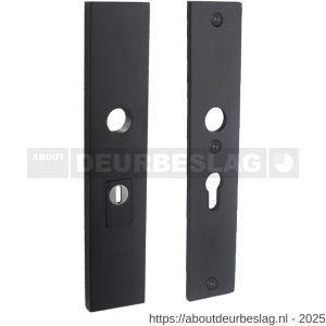 Intersteel 3963 SKG3 veiligheidsschilden rechthoekig 250x50 mm profielcilindergat 55 mm met kerntrekbeveiliging structuur zwart - R26007032 - afbeelding 1