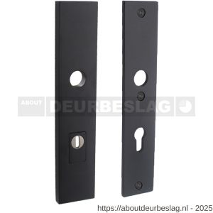 Intersteel 3963 SKG3 veiligheidsschilden rechthoekig 250x50 mm profielcilindergat 72 mm met kerntrekbeveiliging structuur zwart - R26006809 - afbeelding 1
