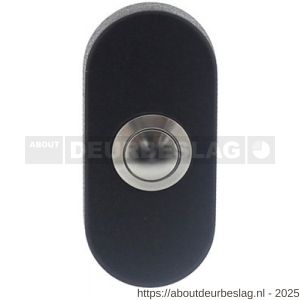Intersteel Living 3990 beldrukker ovaal verdekt 65x30x10 RVS-mat zwart - R26006810 - afbeelding 1