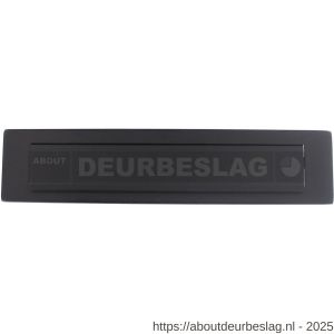 Intersteel Living 4000 briefplaat rechthoekig 340x75 mm met klep-regenrand structuur zwart - R26007308 - afbeelding 1
