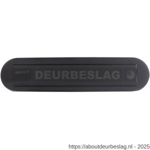Intersteel Living 4000 briefplaat ovaal 340x80 mm met klep-regenrand structuur zwart - R26007310 - afbeelding 1