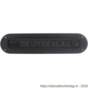 Intersteel Living 4015 tochtwering ovaal 340x80 mm structuur zwart - R26008308 - afbeelding 1