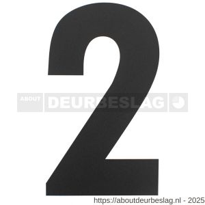 Intersteel Living 4021 huisnummer 2 XXL hoogte 500 mm RVS structuur zwart - R26009188 - afbeelding 1