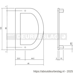 Intersteel Living 4026 huisletter D 100 mm RVS structuur zwart - R26009944 - afbeelding 2