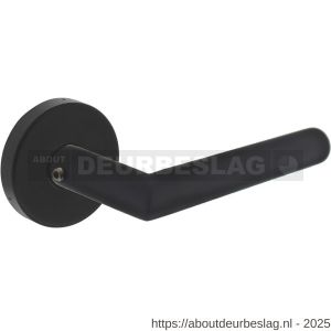 Intersteel Living 4057 set achterdeurbeslag rond deurkruk Jura met massieve rozetten structuur zwart - R26009947 - afbeelding 1