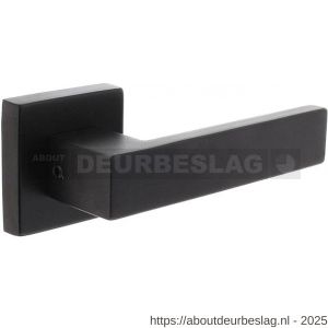 Intersteel Living 4057 set achterdeurbeslag vierkant Amsterdam met massieve rozetten structuur zwart - R26010660 - afbeelding 1