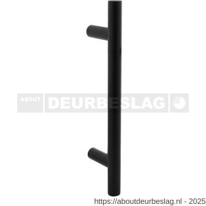 Intersteel Living 4324 deurgreep per stuk T-vorm 300x65x20 mm hart op hart 200 mm structuur zwart - R26007753 - afbeelding 1