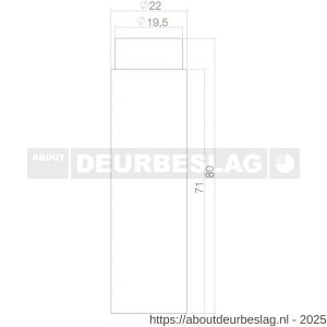 Intersteel Living 4421 deurstop diameter 22x80 mm wandmontage zwart - R26009198 - afbeelding 2