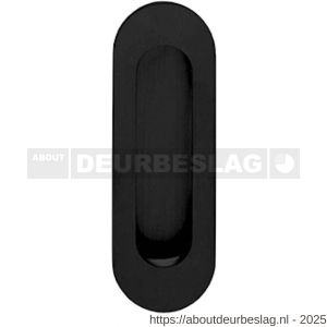 Intersteel Living 4476 schuifdeurkom ovaal 120x40 mm verdekt zwart - R26008309 - afbeelding 1