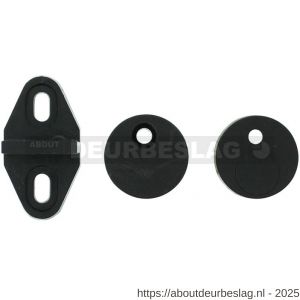 Intersteel Living 4501 set geleide- en afstandhouders voor schuifdeursysteem met bevestiging zwart - R26008313 - afbeelding 1