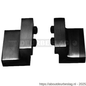 Intersteel Living 4501 set van 2 stoppers voor schuifdeursysteem met bevestiging mat zwart - R26008314 - afbeelding 1
