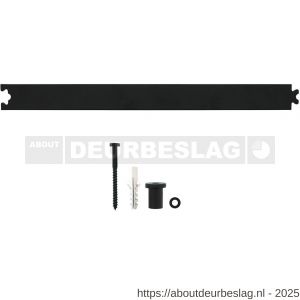 Intersteel Living 4501 tussenrail 45 cm voor schuifdeursysteem inclusief bevestigingsset mat zwart - R26008319 - afbeelding 1