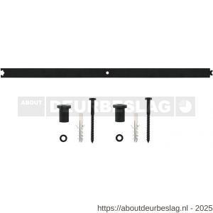 Intersteel Living 4501 tussenrail 90 cm voor schuifdeursysteem inclusief bevestigingsset mat zwart - R26008320 - afbeelding 1