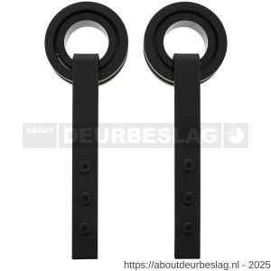 Intersteel Living 4501 set van 2 rollers open wiel 255 mm voor schuifdeursysteem 450123 met bevestiging staal mat zwart - R26008333 - afbeelding 1