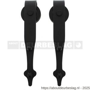 Intersteel Living 4501 set van 2 rollers pijlvorm 290 mm voor schuifdeursysteem 450124 met bevestiging staal mat zwart - R26008334 - afbeelding 1