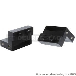 Intersteel 4501 set van 2 stoppers voor UITSLUITEND schuifdeursysteem 450121 mat zwart - R26010334 - afbeelding 1