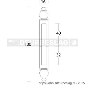 Intersteel Living 4540 sierhuls met knop 32x40 mm mat zwart - R26007208 - afbeelding 2