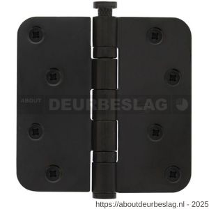 Intersteel Living 4625 kogellagerscharnier afgerond 3.5 inch 89x89x2.5 mm CE EN 1935:2002 met schroeven RVS zwart - R26008338 - afbeelding 1