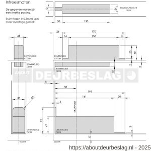 Intersteel Living 4627 taatsscharnier 158x47x33 mm voor houten deuren afdekkappen zwart - R26009206 - afbeelding 2