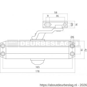 Intersteel Living 4801 deurdranger 122 met schaararm 179x42x64 mm zwart - R26007235 - afbeelding 2
