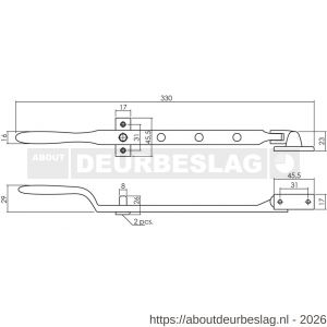 Intersteel Living 5614 raamuitzetter met 2 stelpennen zwart - R26009209 - afbeelding 2
