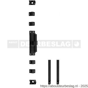 Intersteel Living 5620 set kruk-espagnolet rechts T-recht incl stangenset 2x 1245 mm RVS zwart - R26010124 - afbeelding 1