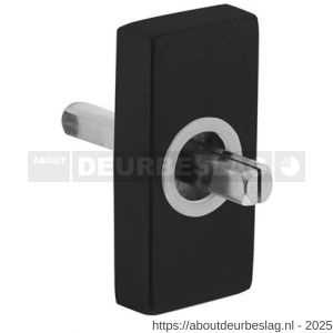 Intersteel 6050 basisplaat rechthoekig voor raamkruk hals diameter 16 mm insteeklengte stift 7x35 mm RVS zwart - R26008340 - afbeelding 1